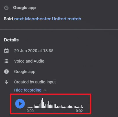 Google Assistant Recording Removal