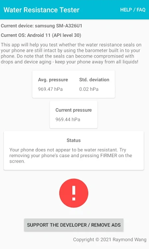 Water Resistance Tester App