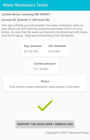 Water Resistance Tester App